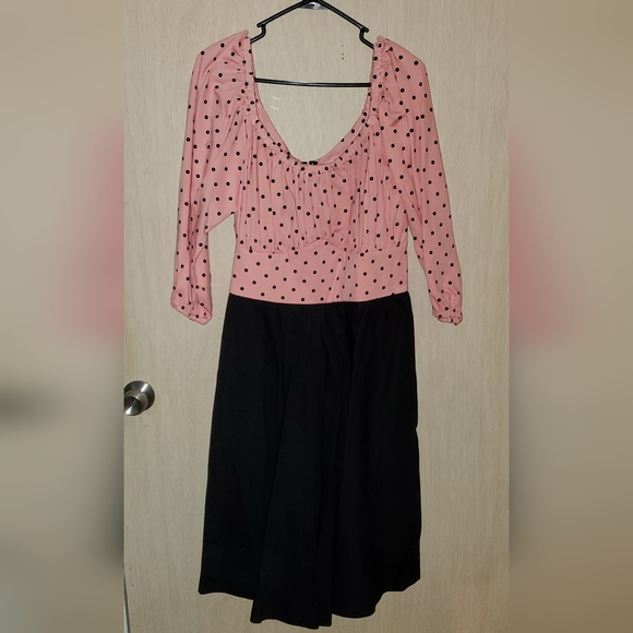 Vixen by Micheline Pitt Daydream Swing Dress in Peach, Size 2X GUC with belt - Picture 2 of 9